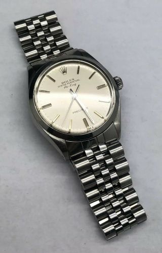 1987 Rolex Oyster Perpetual Air - King Precision 5600 St.  Steel Gent ' s Wrist Watch 12