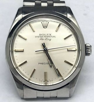 1987 Rolex Oyster Perpetual Air - King Precision 5600 St.  Steel Gent ' s Wrist Watch 2