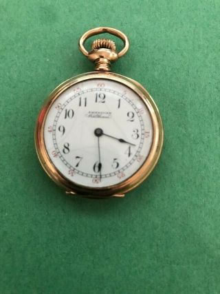 1896 American Waltham Gold Filled Pocket Watch 7703169 Grade 61