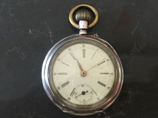 Antique Swiss Silver Hunter Pocket Watch
