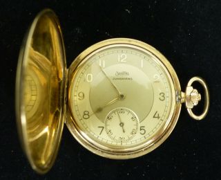 Antique Junghans Gold Filled Pocket Watch