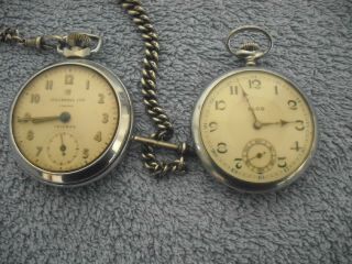 Vintage Two Pocket Watches One Is A Rare Elog