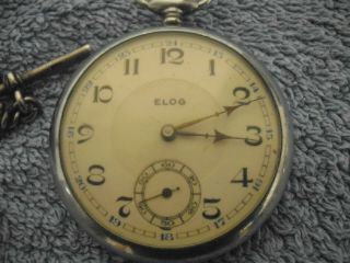 VINTAGE TWO POCKET WATCHES ONE IS A RARE ELOG 2