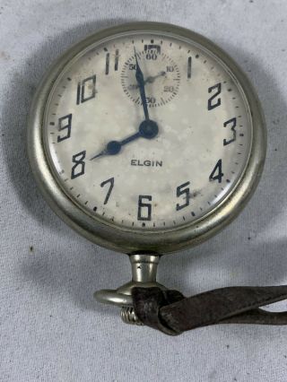 Antique Elgin Pocket Watch - Second Hand At 12 - Running