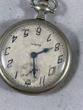 Antique Elgin Pocket Watch - Second Hand at 12 - RUNNING 2