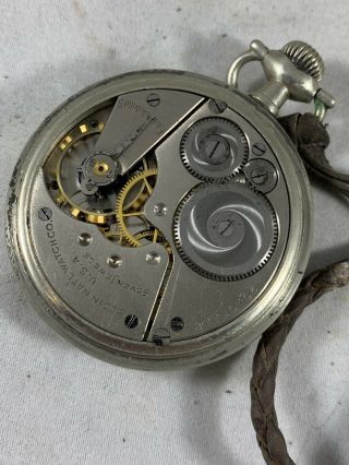 Antique Elgin Pocket Watch - Second Hand at 12 - RUNNING 4