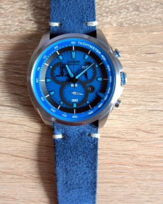 Citizen Eco - Drive H504 - S085951 Watch,  45mm,  Navy Blue Face