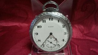 Vintage Elgin Pocket Watch Running Well 17 Jewels Circa 1921