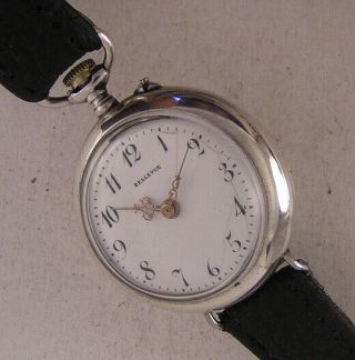 Lovely Silver Case All Serviced Bellevue 1900 Swiss Wrist Watch A,  A,