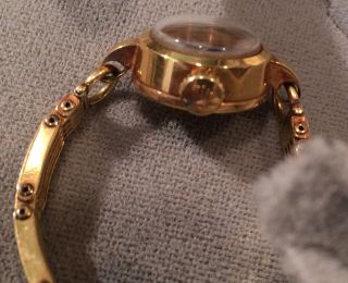 Rolex 18K Gold Orchid W/ Box Vintage Antique 18K Gold Bracelet Rare 4