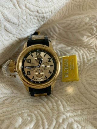Invicta Russian 1959 Diver Watch Model 1814 Black Gold Band