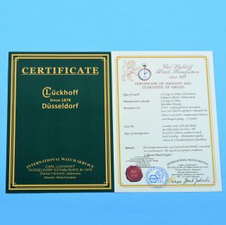 A.  Lange & Sohne Glashutte Certificate Check If Your Watch Movement Is