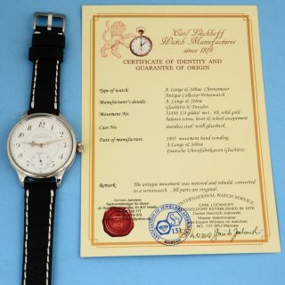 A.  LANGE & SOHNE GLASHUTTE CERTIFICATE check if your watch movement is 4