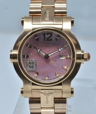 Ladies Renato Beauty Yellow Gold Pink Dial With Extra Strap Watch