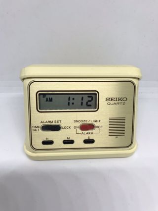 Seiko Quartz Vintage Desktop Pocket Watch Japan Mitsui&co Alarm Rare