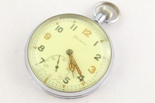 Vintage Gents Ww2 Helvetia Gs/tp P52519 Pocket Watch Hand - Wind