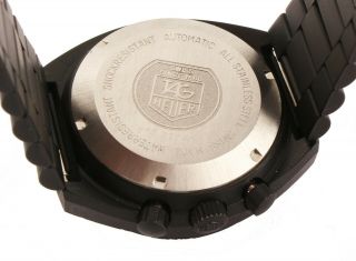 Rare Gentlemen ' s Tag Heuer Black PVD Chronograph Pilot Wristwatch 510.  501 9
