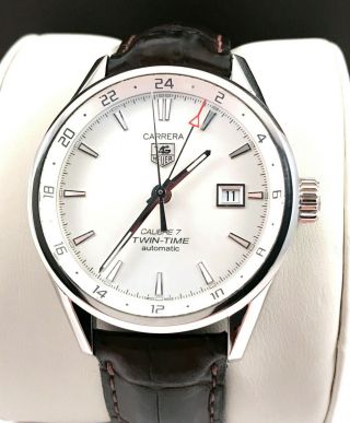 Tag Heuer Carrera Calibre 7 Twin Time Mens Automatic Watch Cond.  WAR2011 10