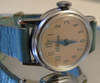 Vintage Disney ALICE (In Wonderland) US Time Mechanical Winding Watch,  Runs & VGC 5