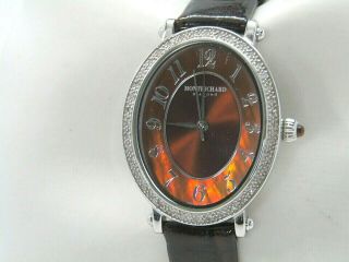 Montrichard Brown Stainless Steel 1/5 Ct Tw Diamond Watch