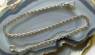 Vintage Sterling Silver Art Deco 15″ Pocket Watch Fob Chain