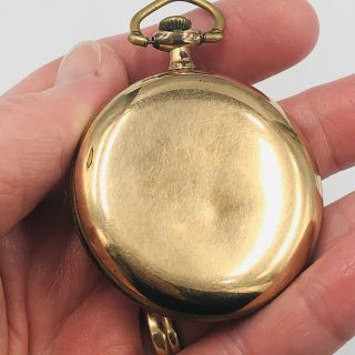 Antique 1915 Waltham Pocket Watch 17 Jewel Size 16s Gold Filled Open Face 6