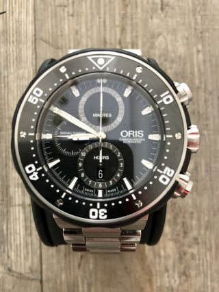 Oris Pro Diver Titanium Chronograph 51m 1000m Diver Watch Ref 774 7683 7154
