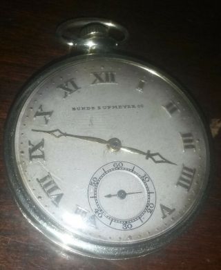 Old Vintage Longines Pocket Watch Bunde & Upmeyer 12s 17j Of