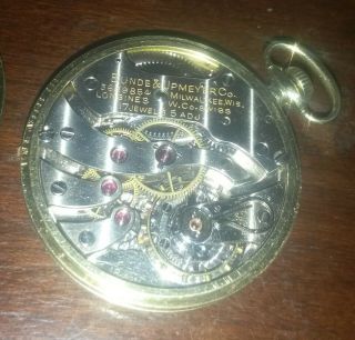 old vintage longines pocket watch bunde & upmeyer 12s 17j of 7