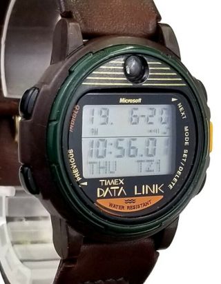 RARE,  UNIQUE Men ' s DIGITAL Watch TIMEX Data Link MICROSOFT 4