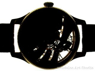 ROLEX Vintage Men ' s Wrist Watch Gold Skeleton Mechanical Mens Wristwatch Swiss 6