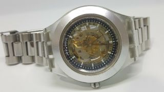 SWATCH IRONY DIAPHANE AUTOMATIC Luxury Men Leather Band Analog Wrist Watch 6