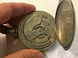 Antique Elgin Pocket Watch 1900 Dueber Silverine Case 3