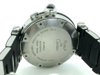 CARTIER Pasha Seatimer 2790 Automatic Black 40mm Box Books Papers Links 6