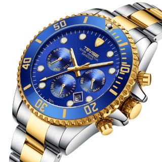 Business Mens Watch Stainless Steel Automatic Watch Skeleton Waterproof Watches