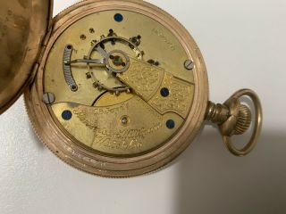 American Waltham Gold Plated Pocket Watch Co.  15 Jewel 7