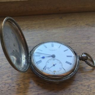 Rare Antique Sterling Silver Wekler & Co Fusee Pocket Watch - Repairs