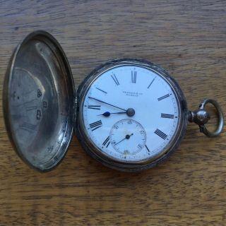 Rare Antique Sterling Silver WEKLER & CO Fusee Pocket Watch - REPAIRS 2