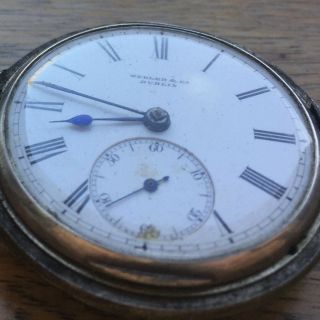 Rare Antique Sterling Silver WEKLER & CO Fusee Pocket Watch - REPAIRS 3