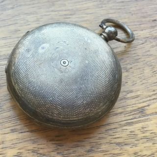 Rare Antique Sterling Silver WEKLER & CO Fusee Pocket Watch - REPAIRS 7