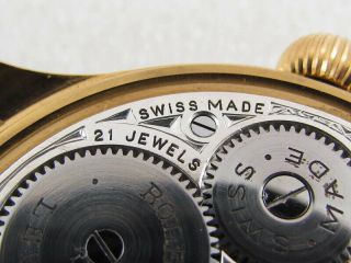 Rolex Lever Antique Swiss Unique Art Deco Men ' s Watch Serviced 10
