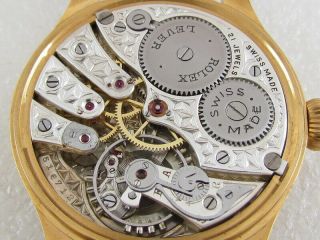 Rolex Lever Antique Swiss Unique Art Deco Men ' s Watch Serviced 8