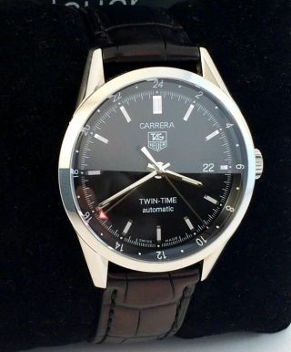 Tag Heuer Carrera Calibre 7 Twin Time Mens Automatic Watch Exc.  Cond.  Wv2115