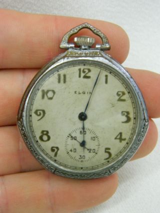 1917 Elgin 15 Jewel Model 3 Grade 315 12s Art Deco Pocket Watch