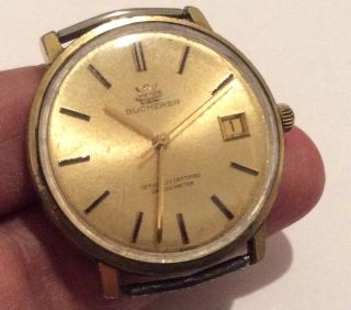 Bucherer Officially Certified Chronometer Swiss 1888 Men’s Watch Runs 2
