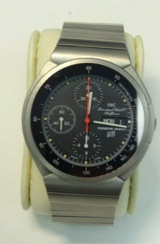 1980s Iwc Porsche Design Ref.  3700 Chronograph Day Date Titanium Automatic 42mm