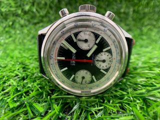 Vintage Jules Racine Gallet Chronograph Watch - Valjoux 7736 - Rare
