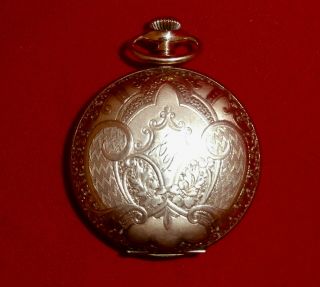 1800s Antique A.  W.  W.  C.  Waltham Ass.  Pocket Watch 14k Gold Filled Hunter Case
