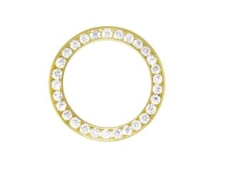 Solid Yellow Gold Rolex Diamond Bezel For Datejust Ladies 26mm 6917 69173 69178