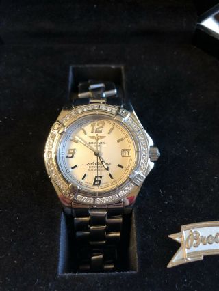 Breitling Colt Oceane With.  57 Cts Vvsi Diamond Bezel And Papers